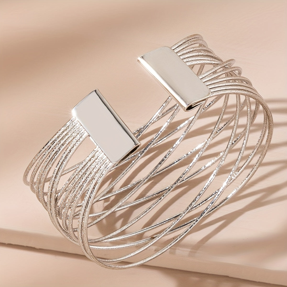 Silver Twisted Cuff Bangle