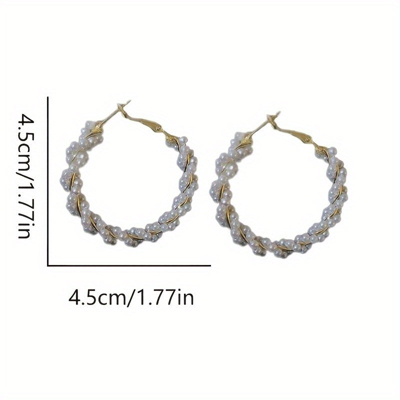 Pearl Hoop Earrings