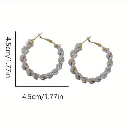 Pearl Hoop Earrings