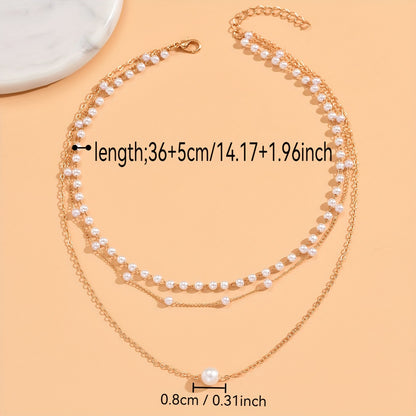 Multilayer Faux Pearl String