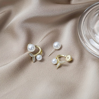 Pearl Mermaid Tail Stud Earrings