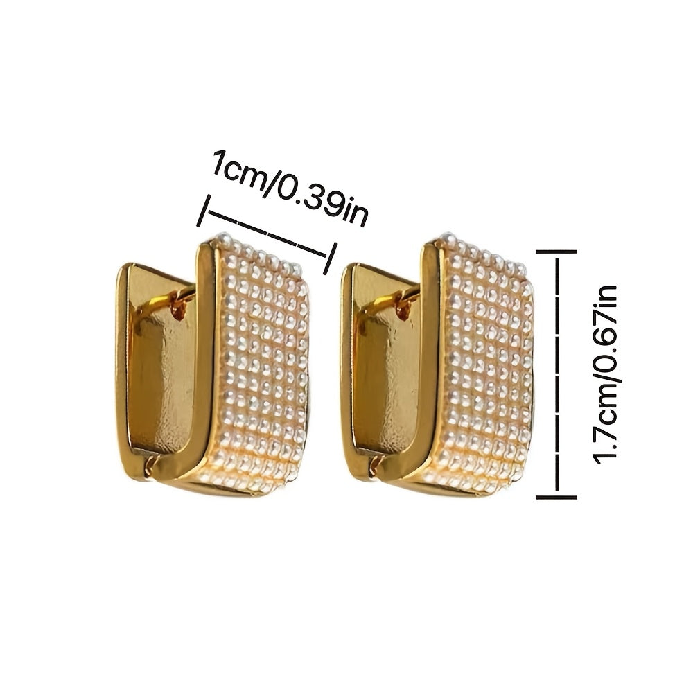 U-shaped Metal Wide Buckle Earring