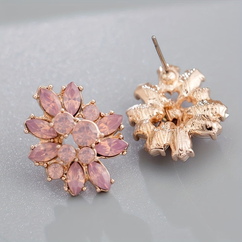 Pink Floral Light Weight Earrings