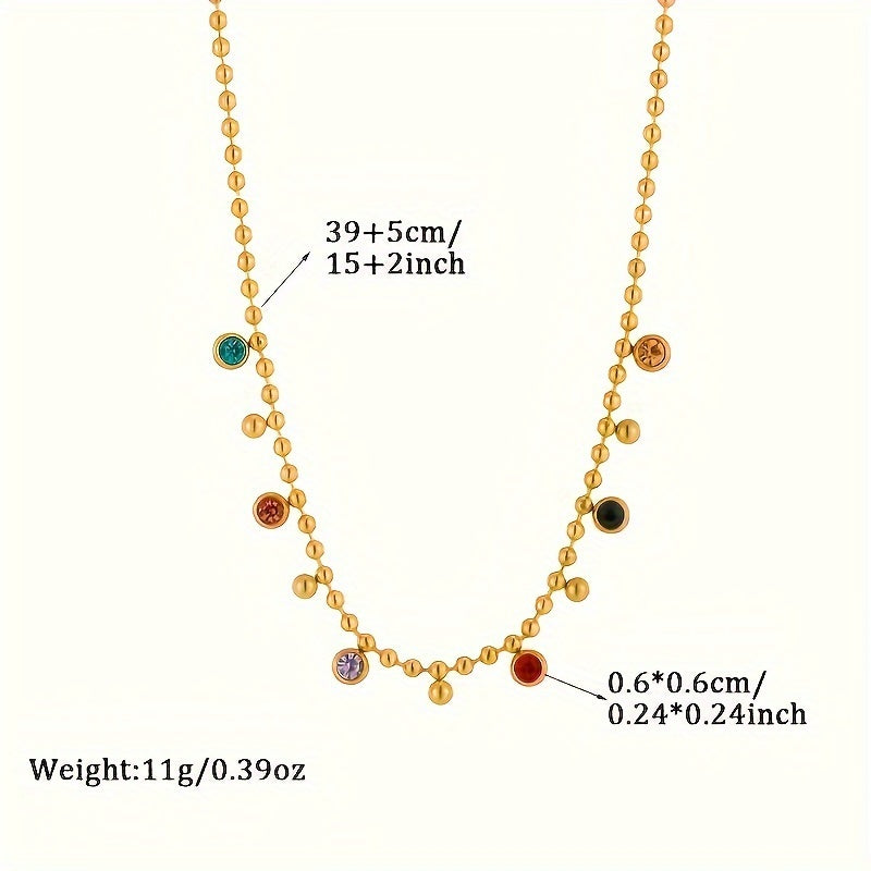 Dull Gold Multicolor Neckpiece