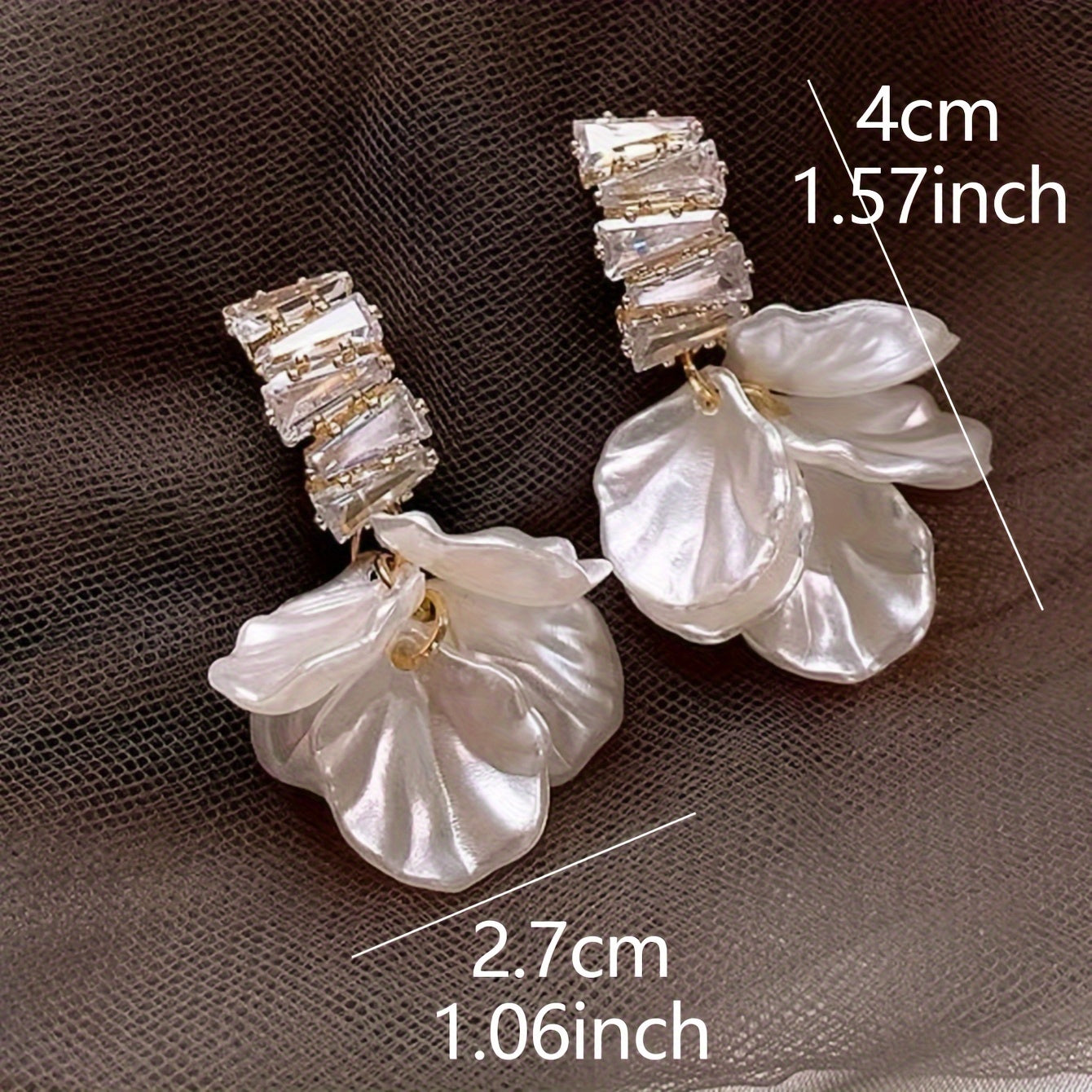 Sparkling Flower Zircon Earrings
