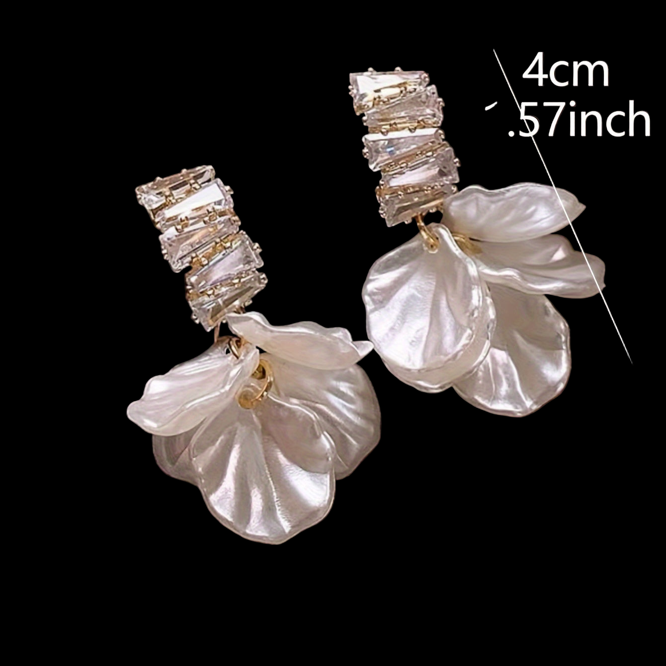 Sparkling Flower Zircon Earrings