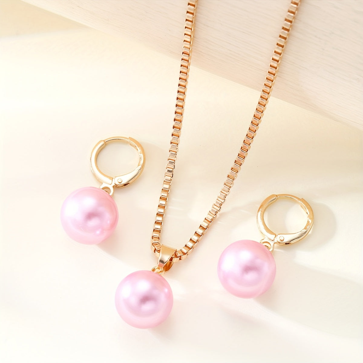 Faux Pearl Set PINK
