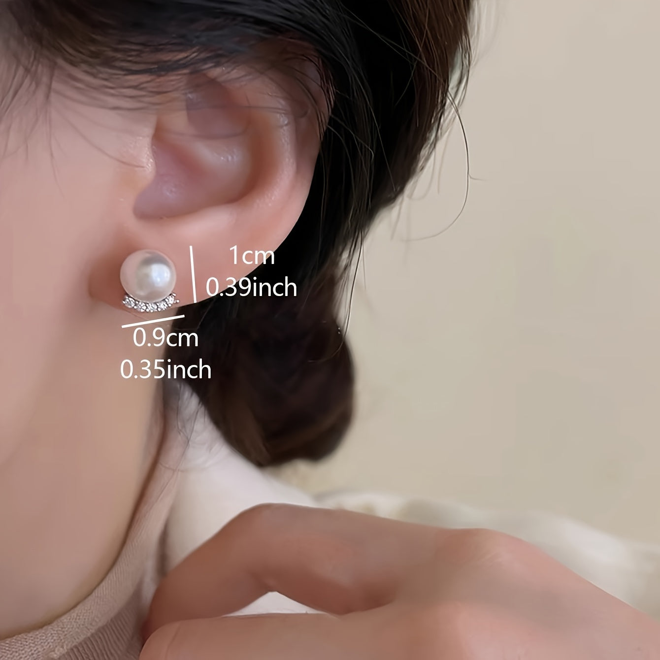 Elegant Vintage-Inspired Faux Pearl Stud Earrings