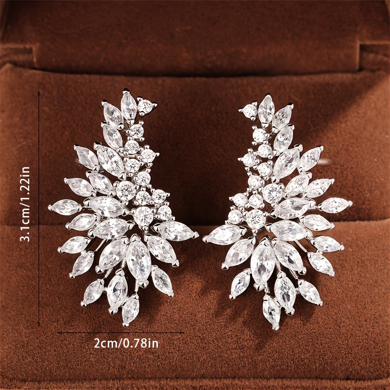 Zircon Angel Stud Earrings