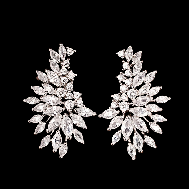 Zircon Angel Stud Earrings