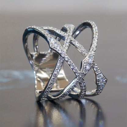 Geometric Intertwine Design Ring