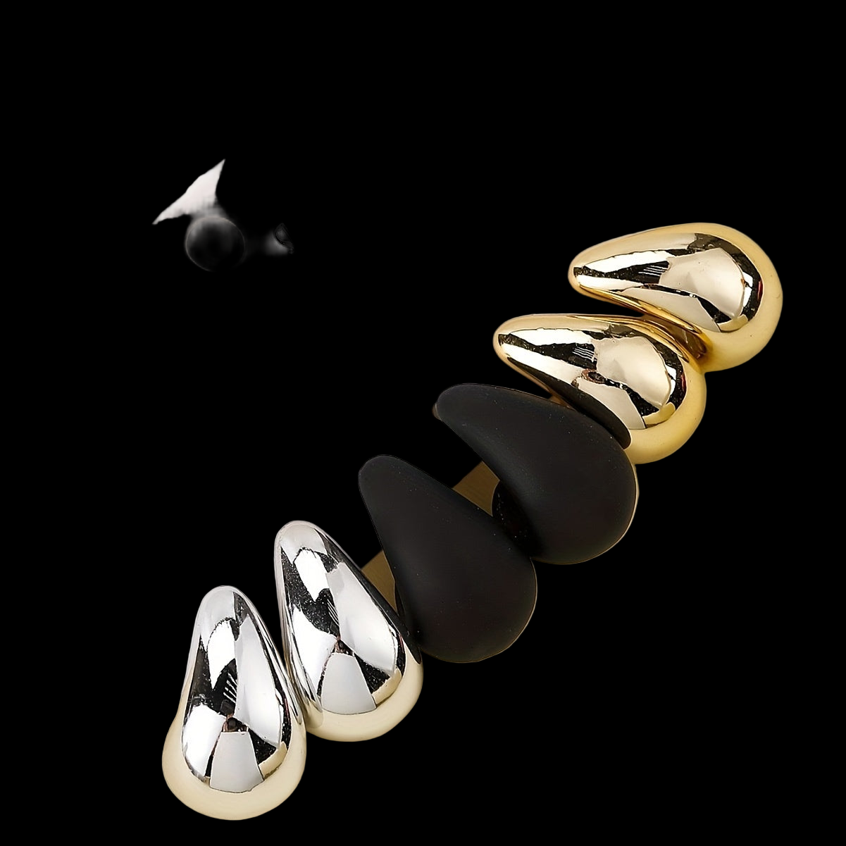 3 Pair Water Droplets Earrings