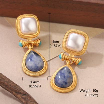 Lazuli Pendant Style Earrings