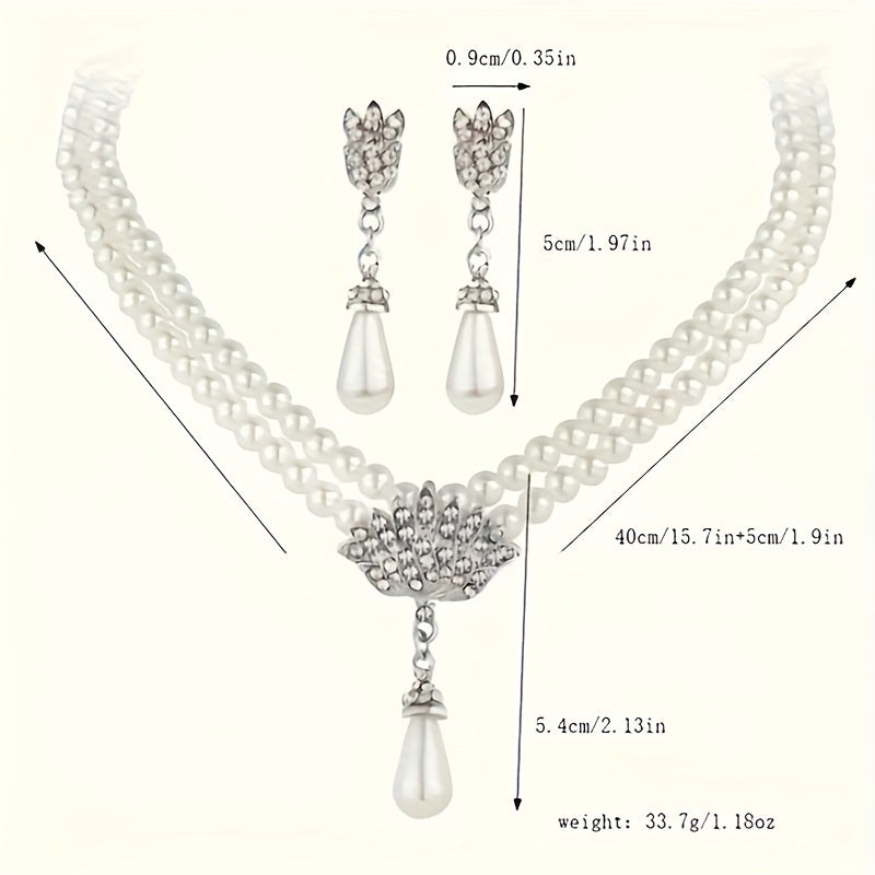 Faux Pearl and Crystal Set