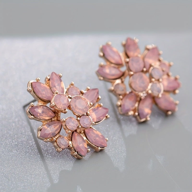 Pink Floral Light Weight Earrings