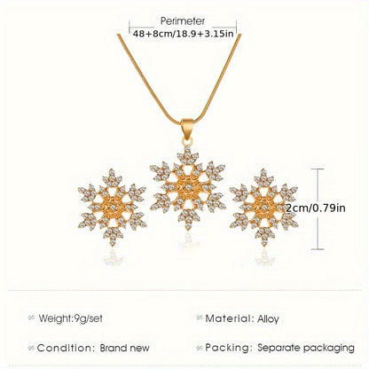 Snowflake Earrings and Pendant Set