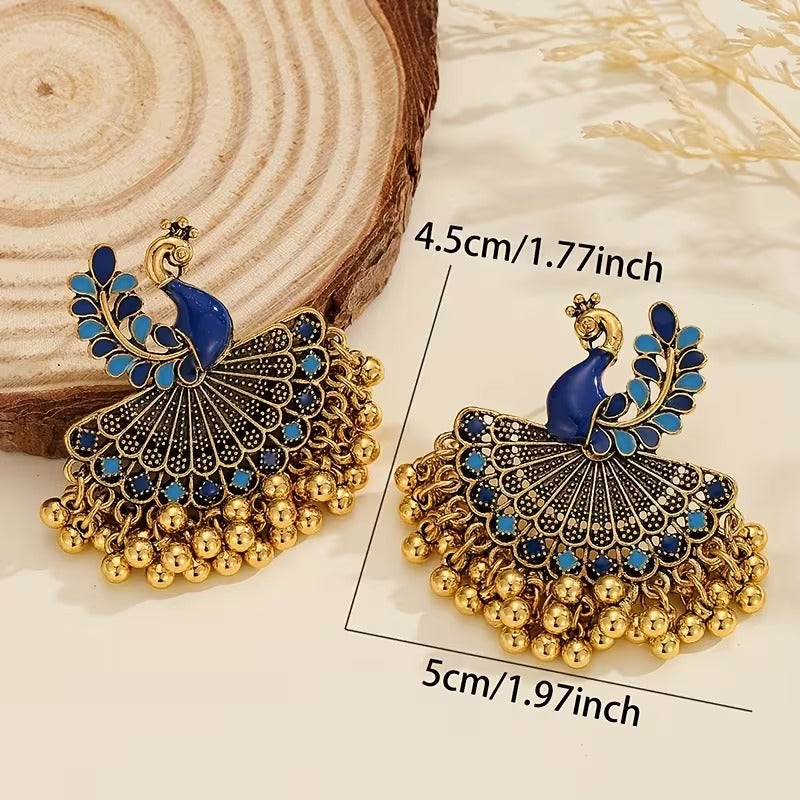 Jhumka Peacock Earrings
