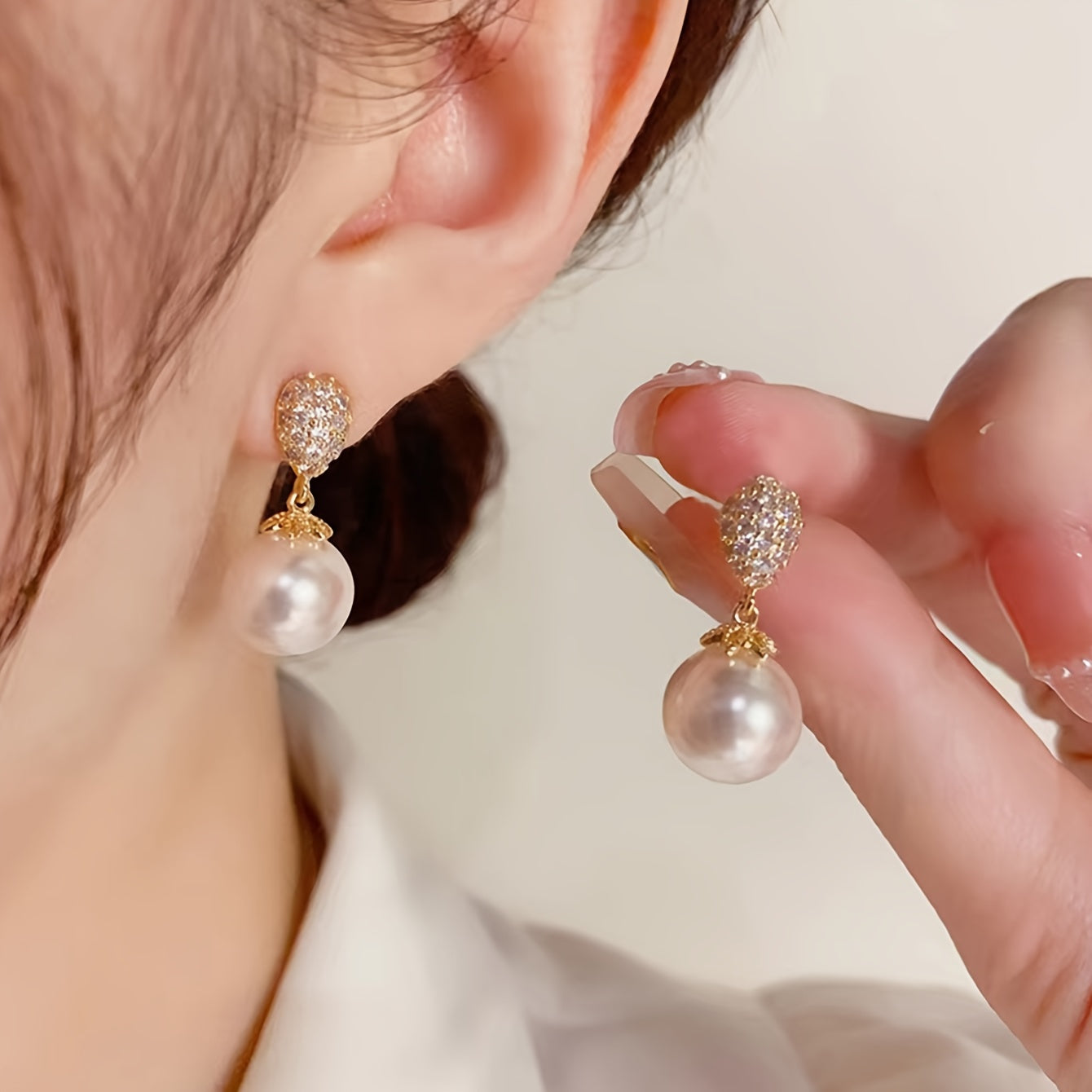 Elegant Faux Drop Earrings