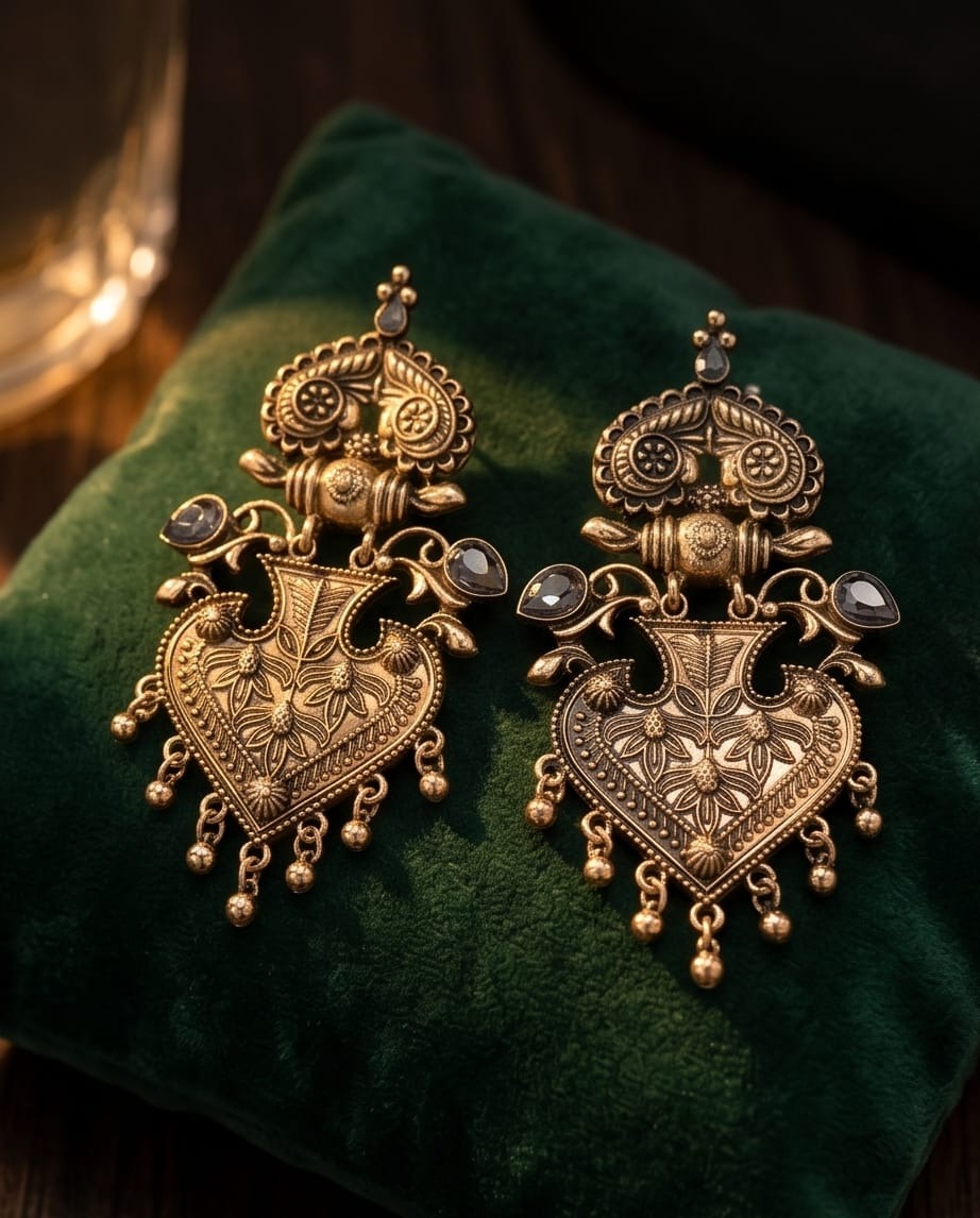 Antique Pattern Jhumka