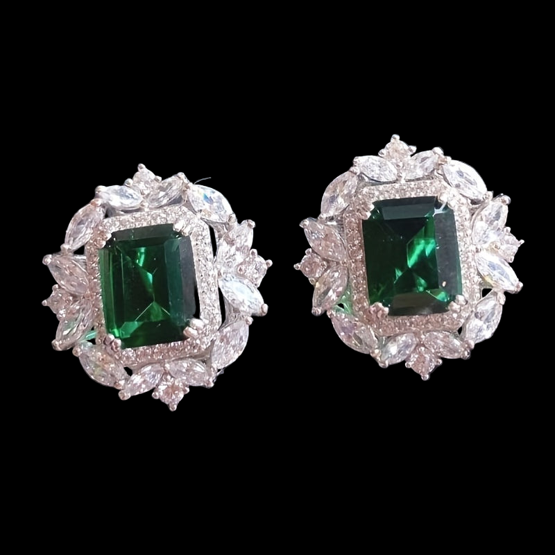 Emerald Green Studs