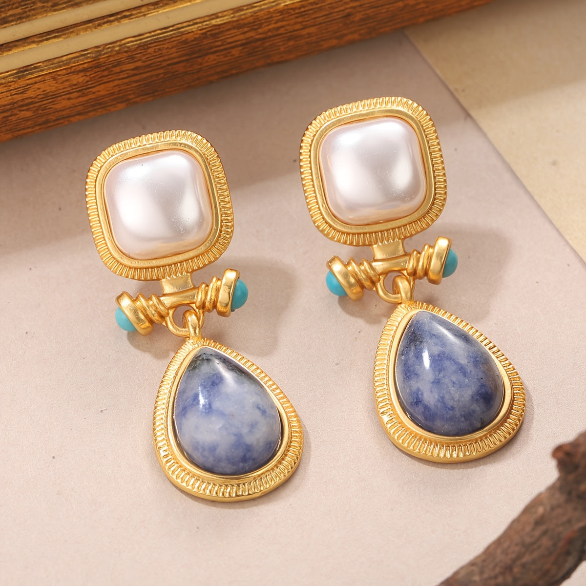 Lazuli Pendant Style Earrings