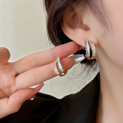 Japanese C-Shaped Stud Earrings