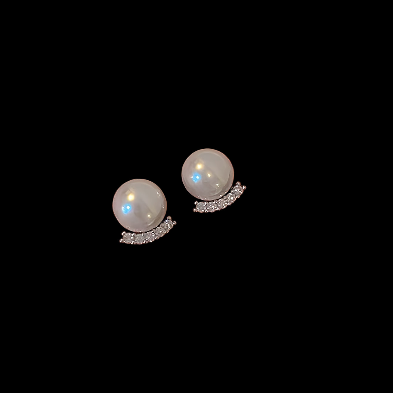 Elegant Vintage-Inspired Faux Pearl Stud Earrings