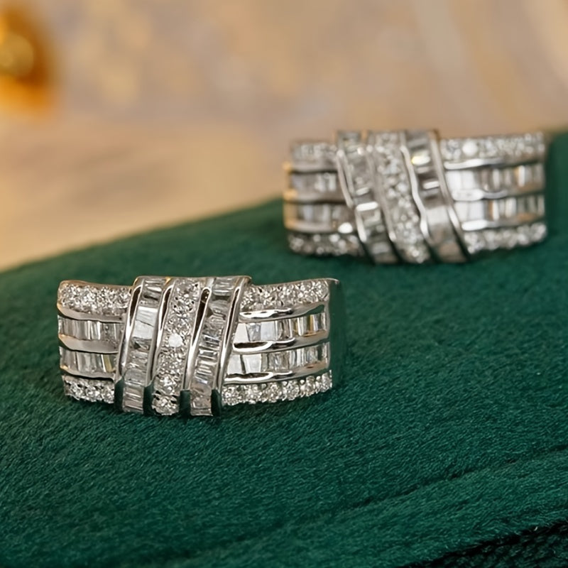 Hoop Earrings with Sparkling Zircon