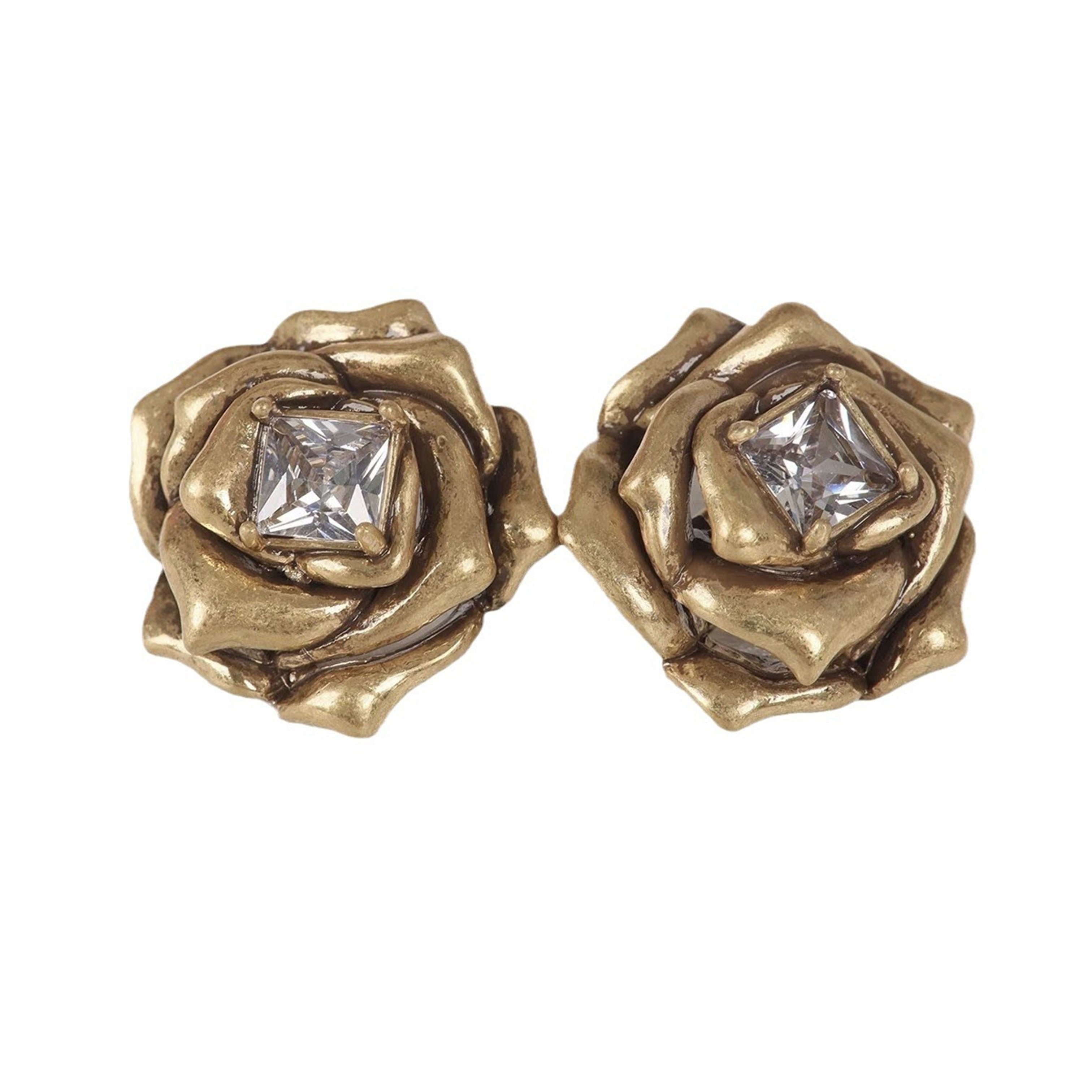 Vintage ROYAL Rose Stud Earrings