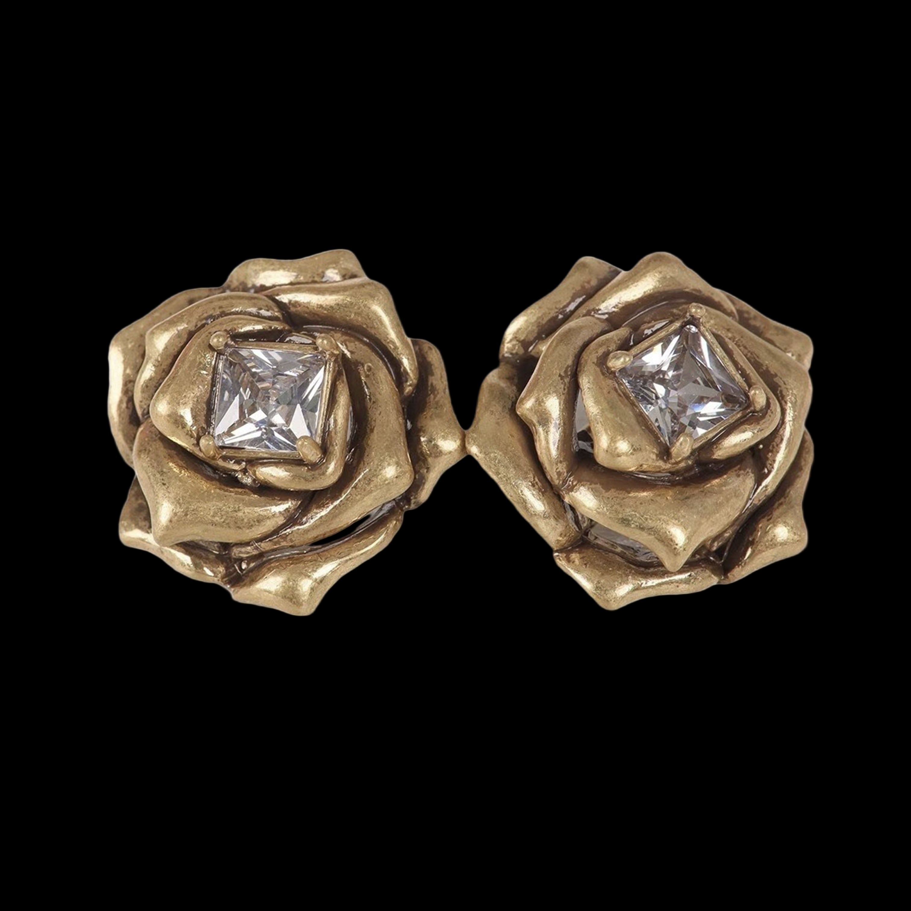 Vintage ROYAL Rose Stud Earrings