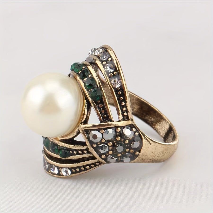 Antique Zinc Alloy Pearl Set