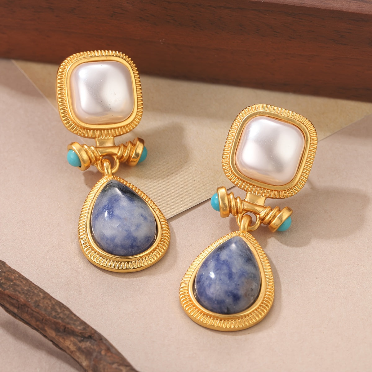 Lazuli Pendant Style Earrings