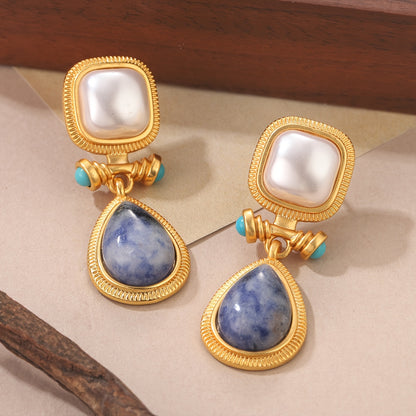 Lazuli Pendant Style Earrings