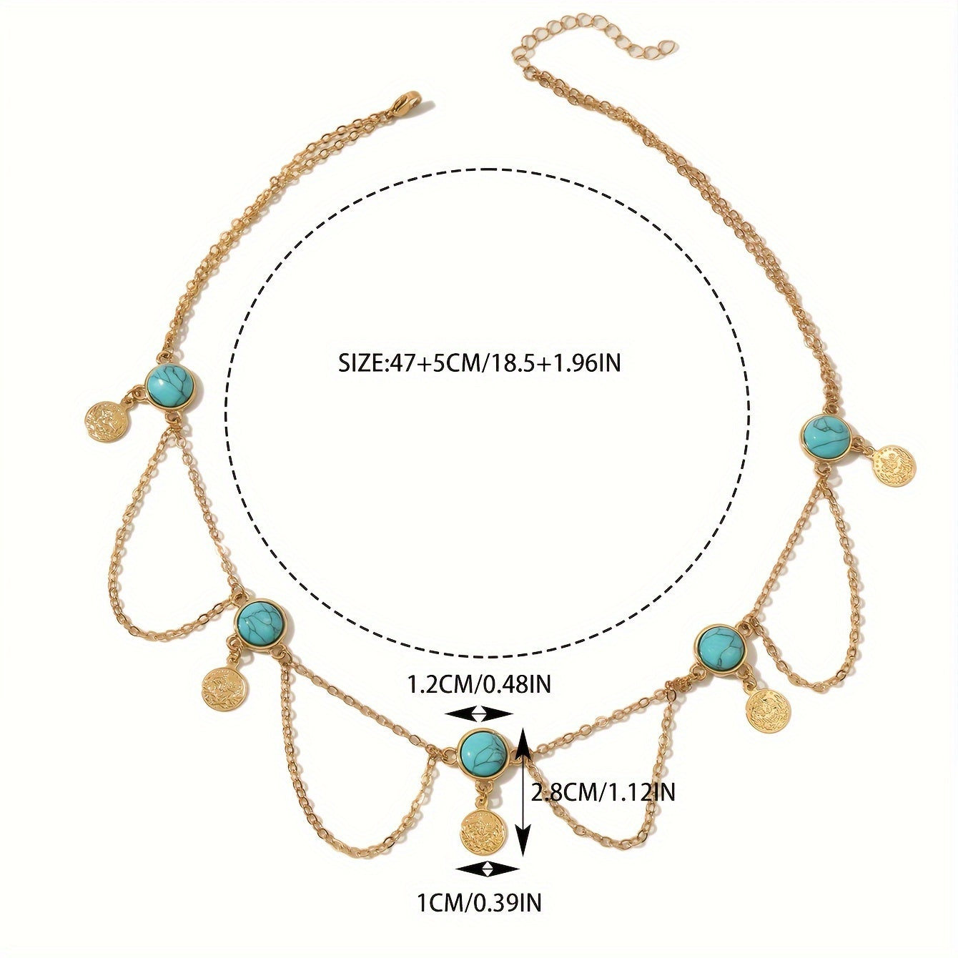 Vintage Coin Tassel Necklace