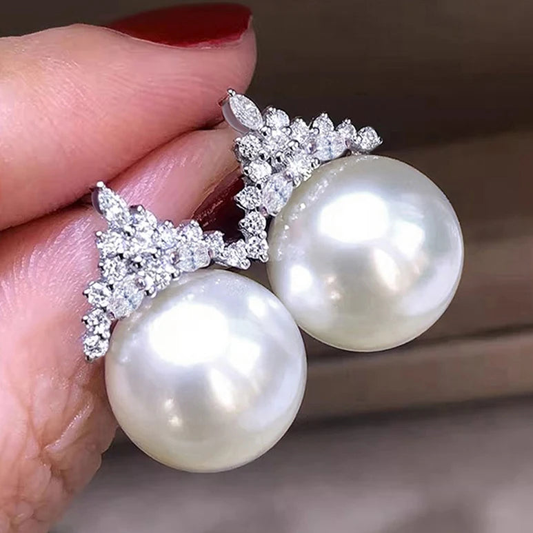 Crown Zircon Stud Earring