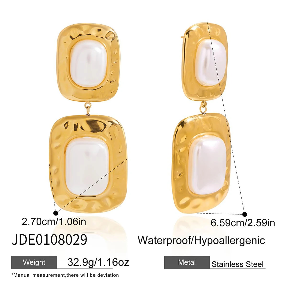 Resin White Pearl Drop