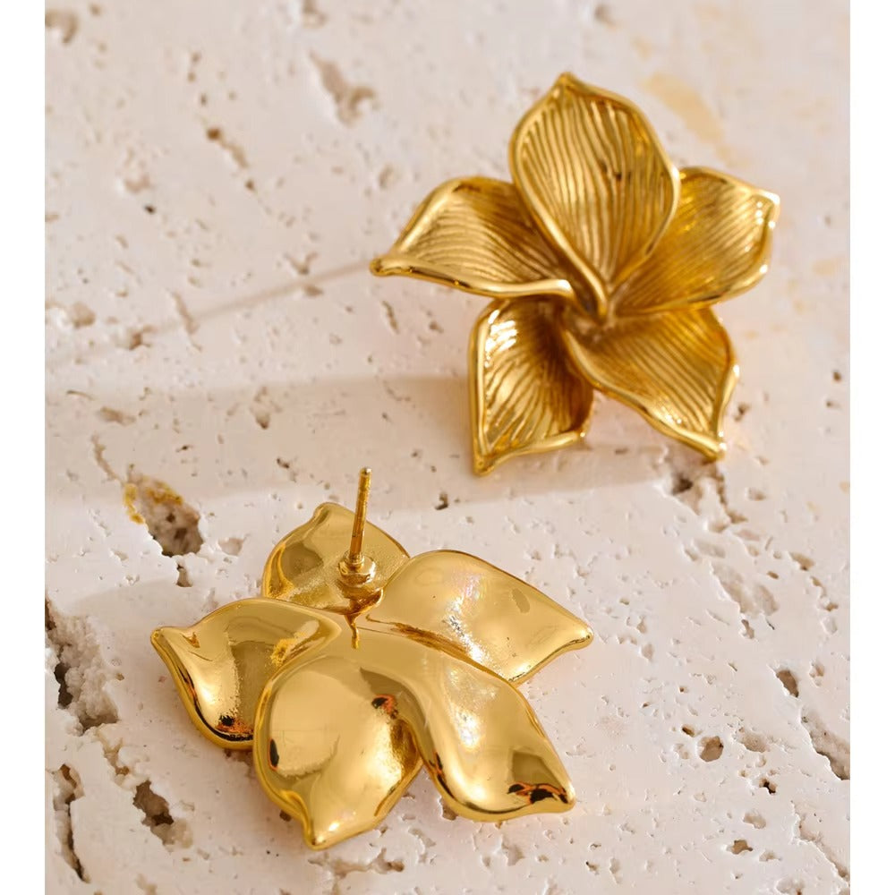 Gold Plated Flower Studs