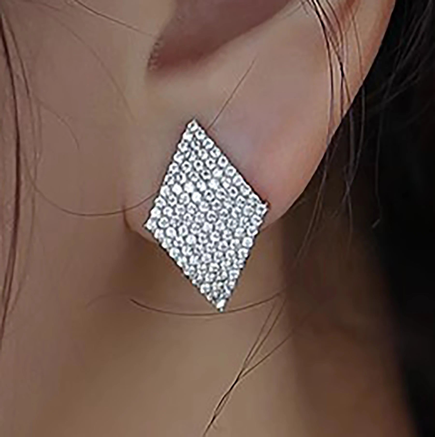 Rhombus Moissanite Earrings