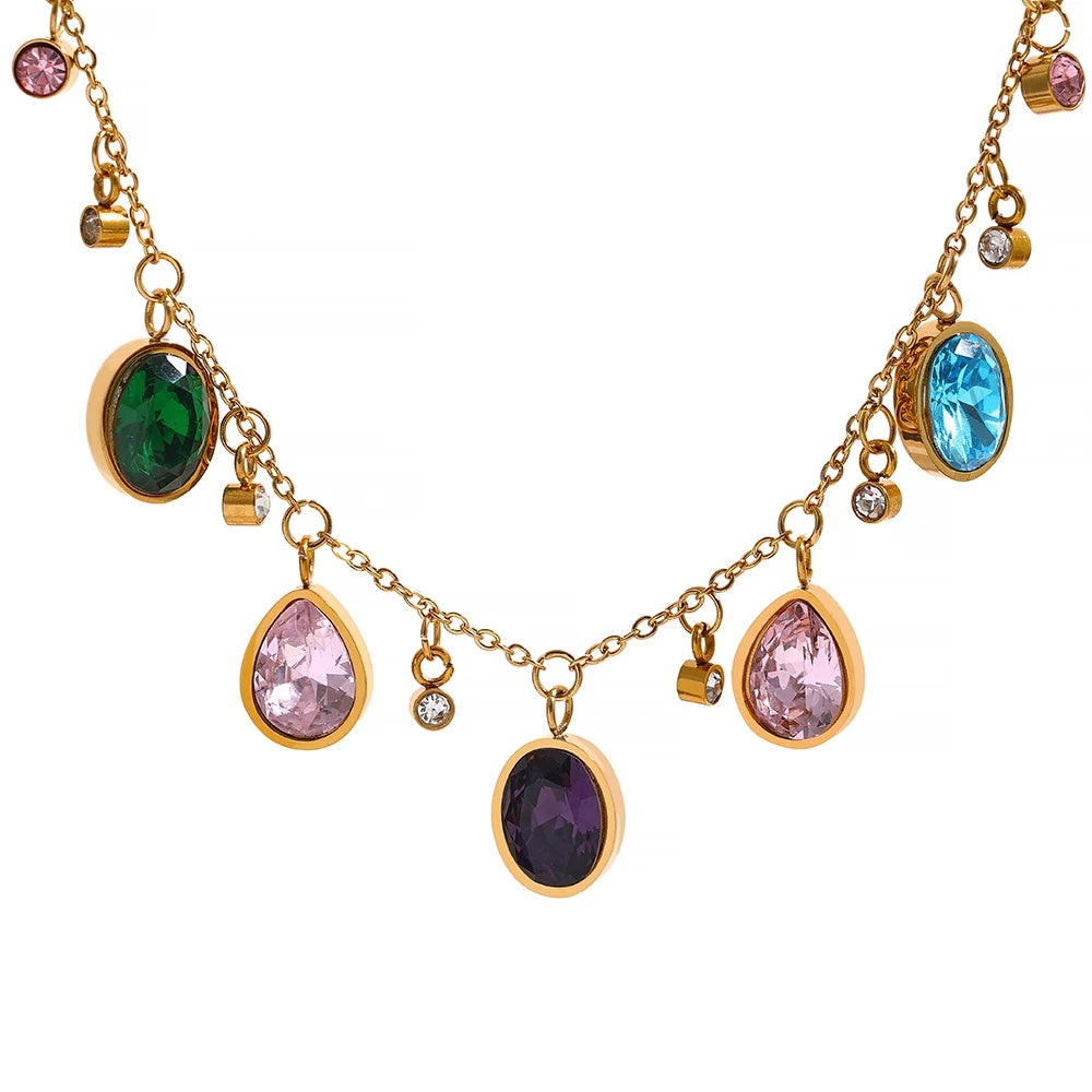 Multicolor Cubic Zirconia Necklace