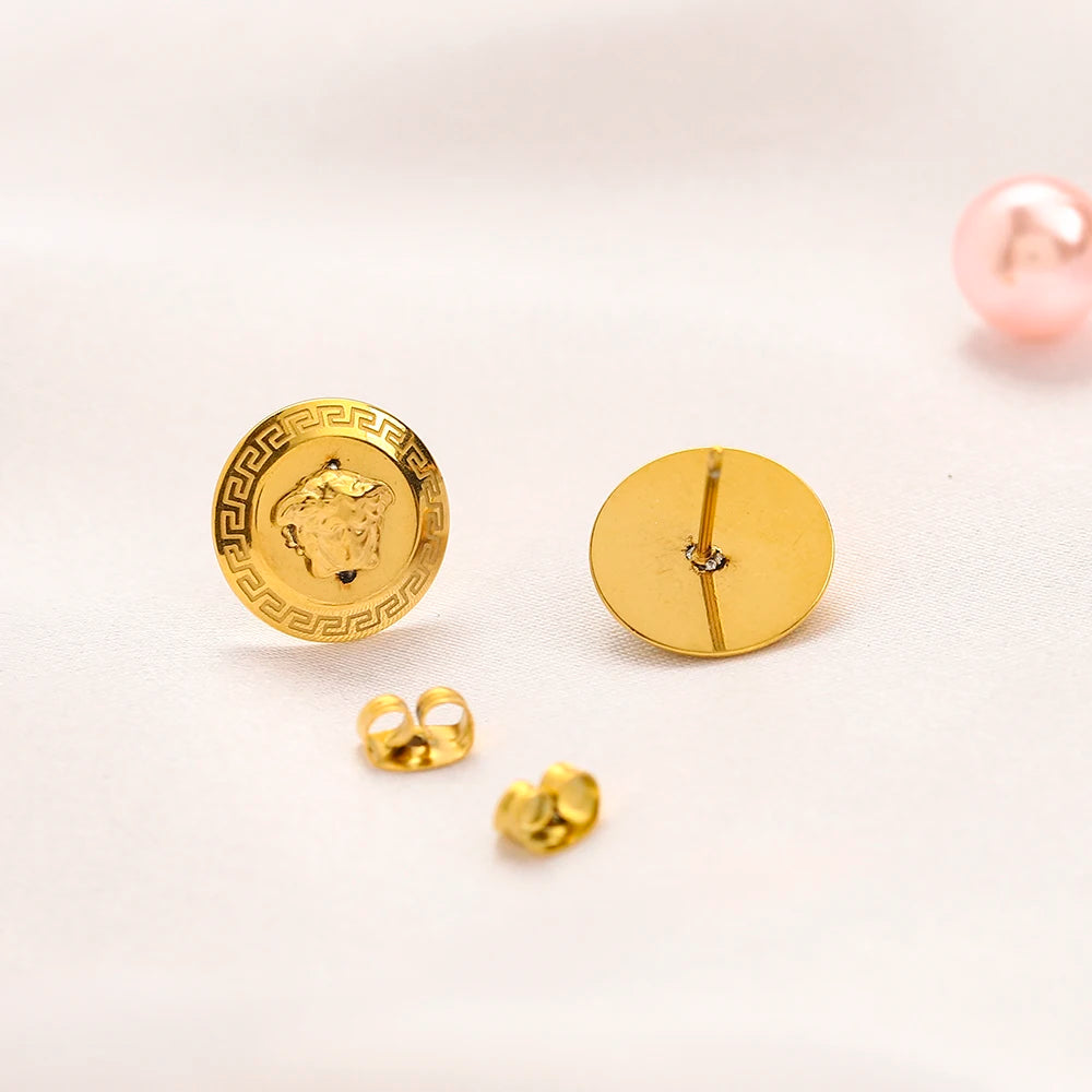 Versace 18k Gold Plated Pendant Set