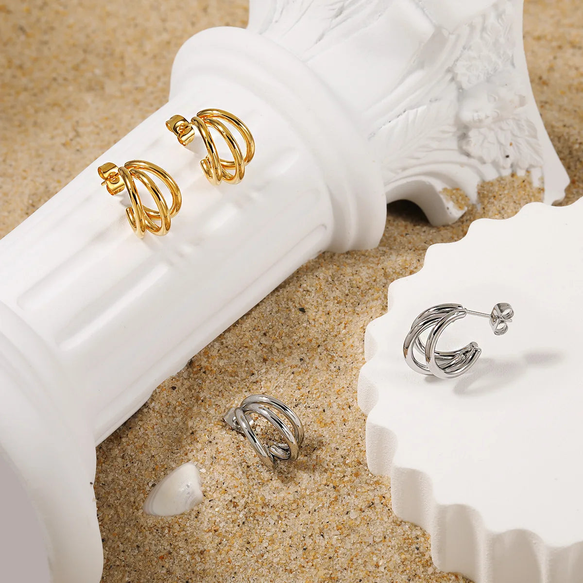 Multi-layer Irregular Studs UW-ER-ST-002-GD