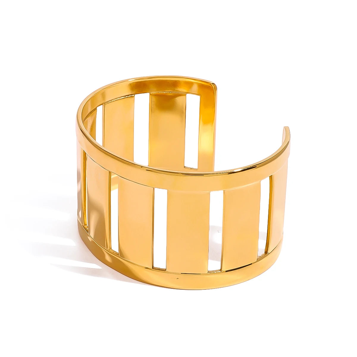 Geometric Chunky Simple Cuff Bracelet
