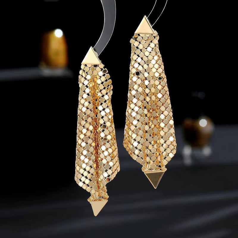 Gold Mesh Earrings