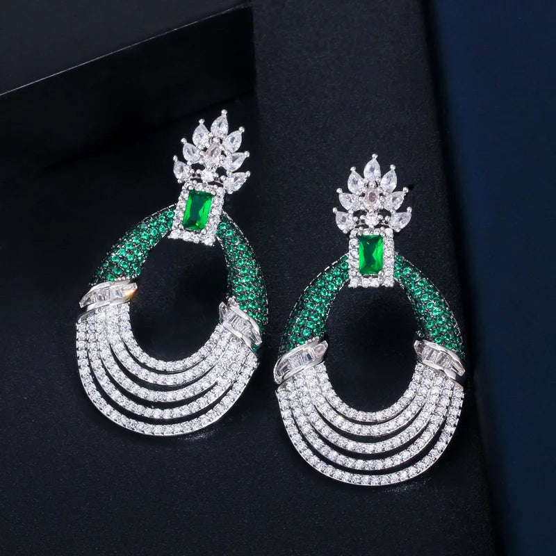 Long Drop Wedding Earrings