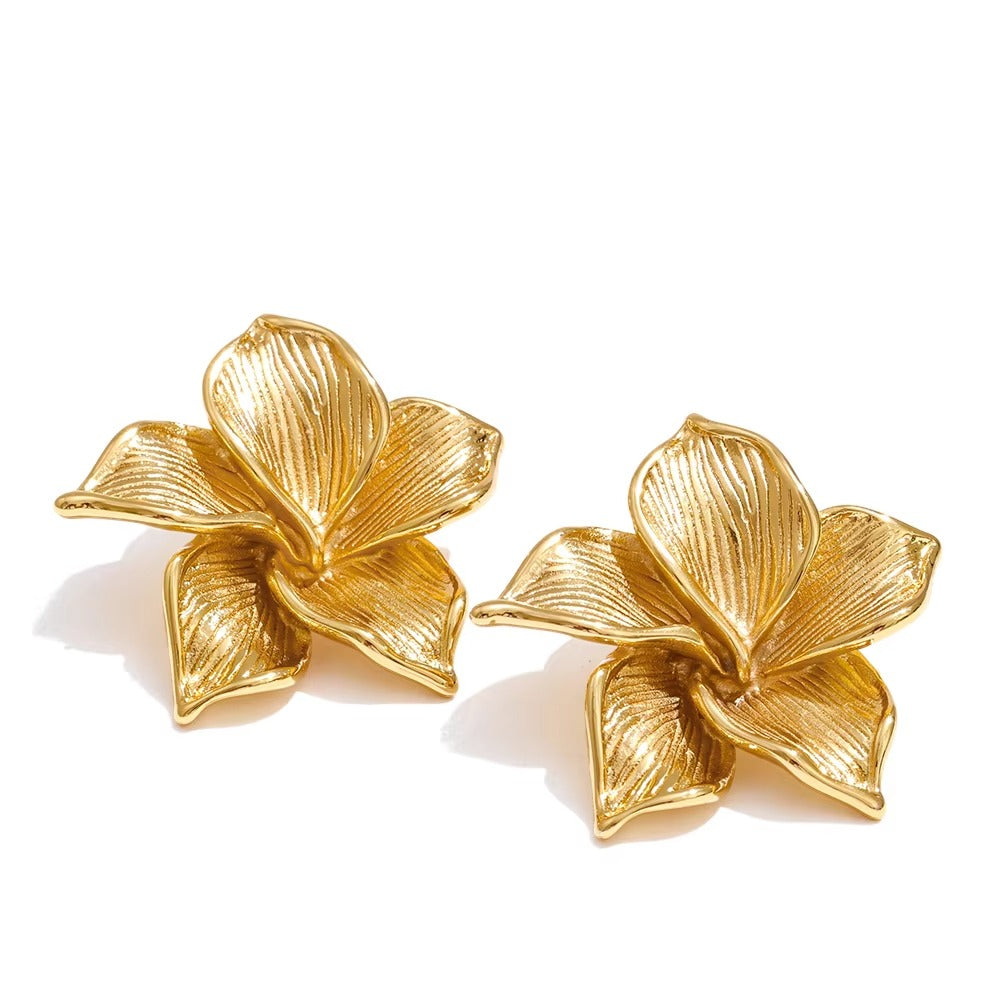 Gold Plated Flower Studs