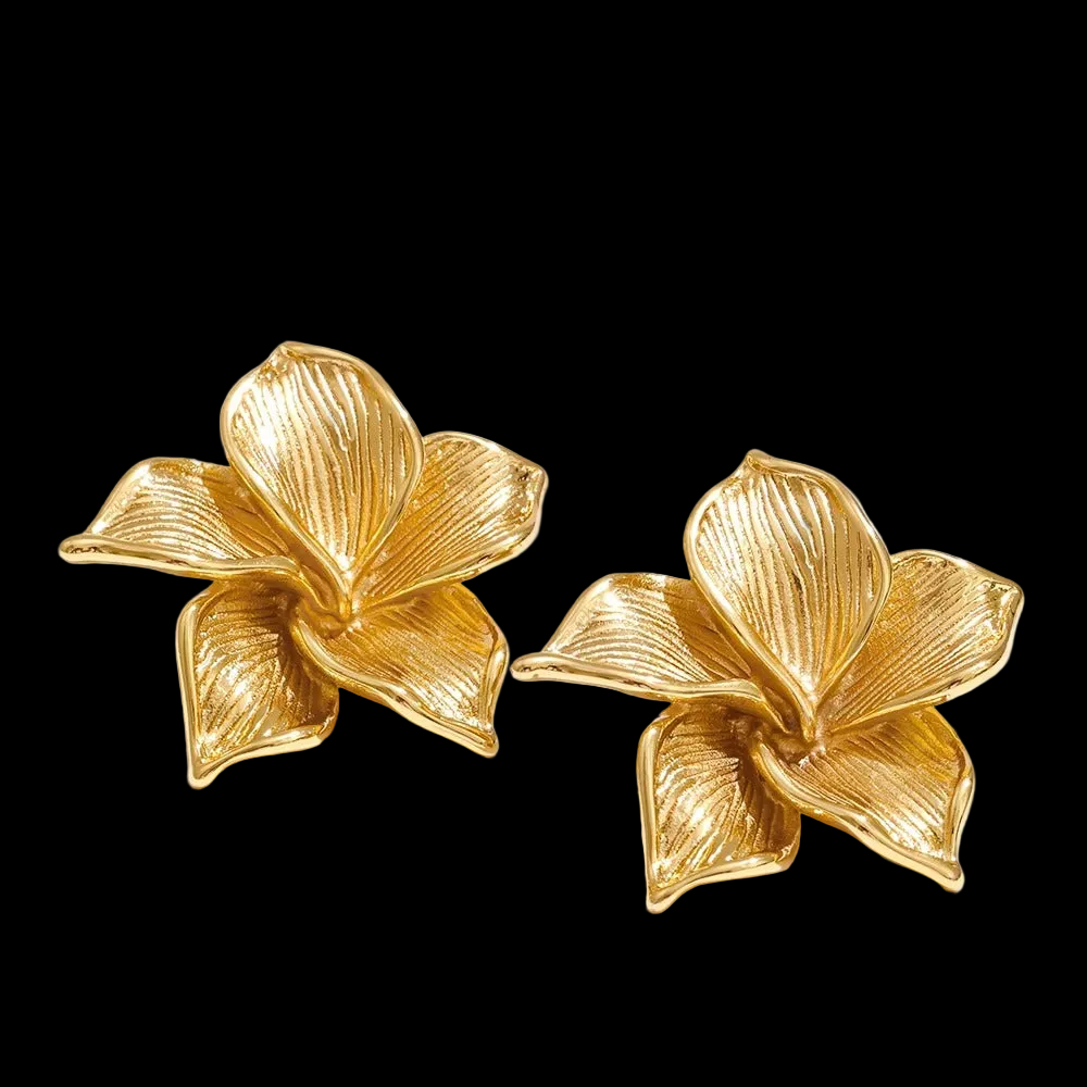 Gold Plated Flower Studs