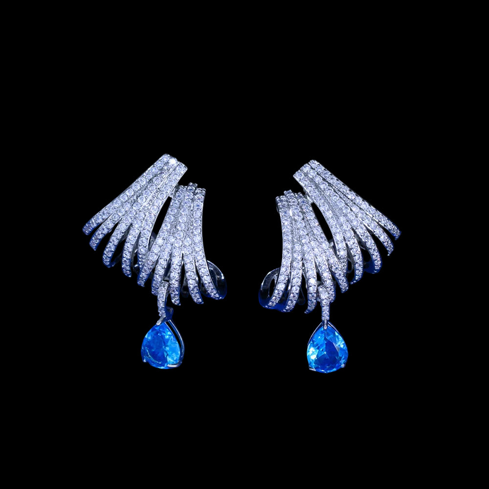 Multi Layer Heavy Stone Drop Earrings