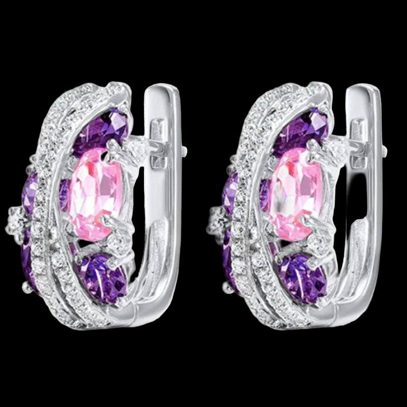 X-shaped Earrings Pink