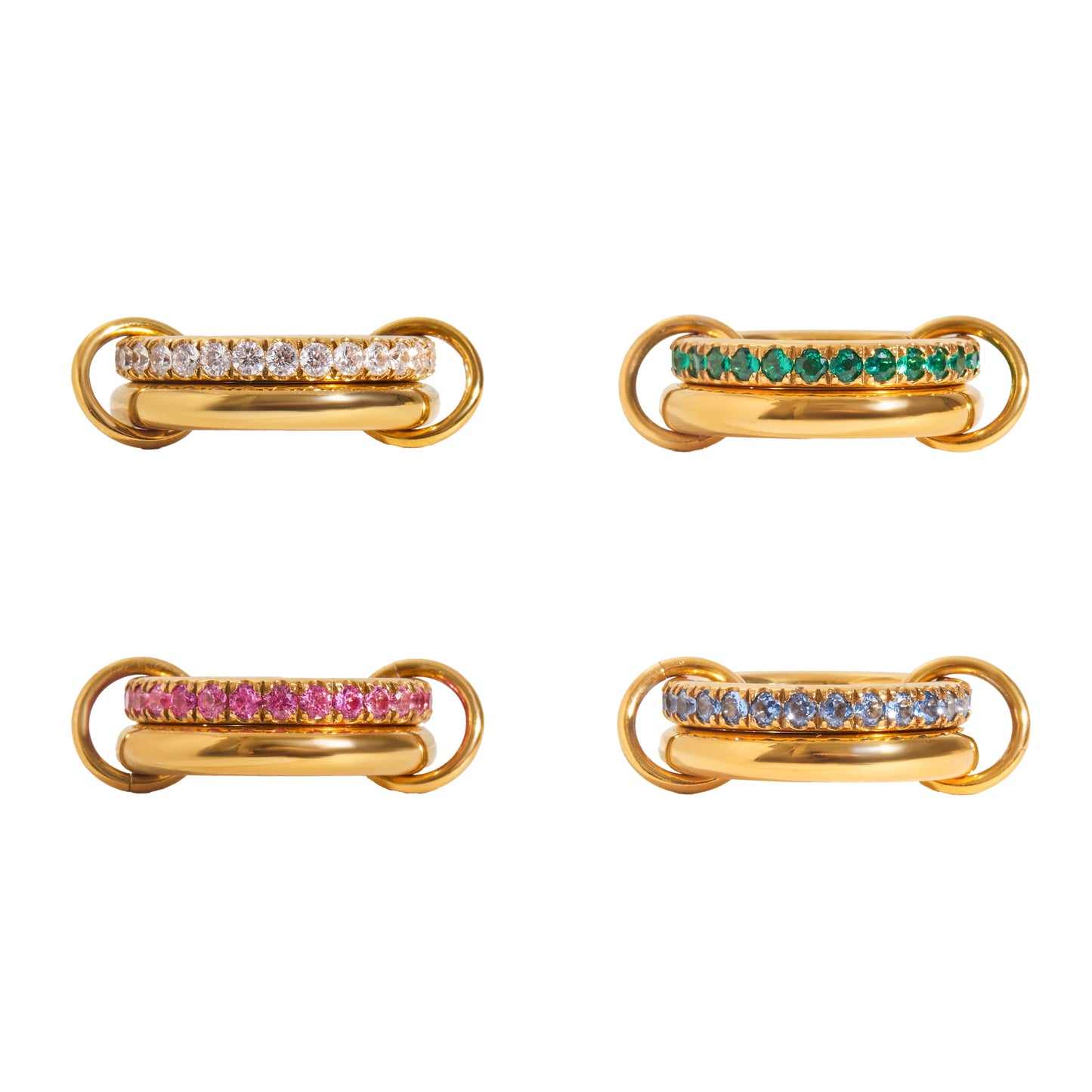 Colorful Zircon Stacking Ring