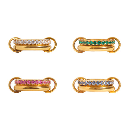 Colorful Zircon Stacking Ring